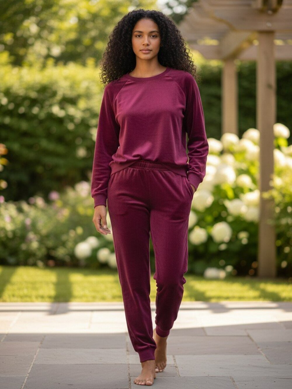Magaschoni Womens Fuchsia Velour 2 PC Tracksuit Shirt Size XS Pants Sz S